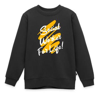 Soziale Arbeit - Kinder Premium Organic Sweatshirt - Schwarz - Vorne - AI Model Kid Female (0cm)