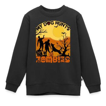 Joyeux Halloween Horror Monster Haunted Horror Scare - Sweat Premium enfant bio - noir - Devant - AI Model Kid Female (0cm)