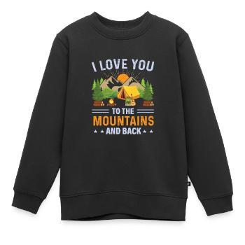 Camping Campingplatz zelten Zelt Wohnwagen glampin - Kinder Premium Organic Sweatshirt - Schwarz - Vorne - AI Model Kid Female (0cm)