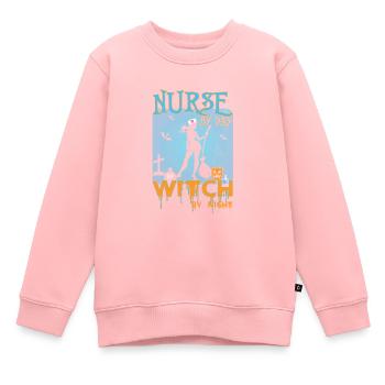 Joyeux Halloween Horror Monster Haunted Horror Scare - Sweat Premium enfant bio - rose - Devant - AI Model Kid Female (0cm)