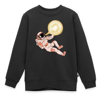 Astronaut mit Raumanzug Mond Raumfahrt Raumschiff - Kinder Premium Organic Sweatshirt - Schwarz - Vorne - AI Model Kid Female (0cm)