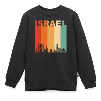 Israel - Kinder Premium Organic Sweatshirt - Schwarz - Vorne - AI Model Kid Female (0cm)