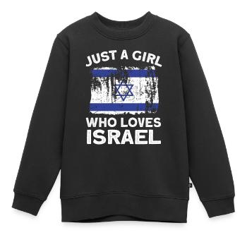 Israel - Kinder Premium Organic Sweatshirt - Schwarz - Vorne - AI Model Kid Female (0cm)