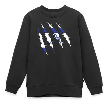 Israel - Kinder Premium Organic Sweatshirt - Schwarz - Vorne - AI Model Kid Female (0cm)