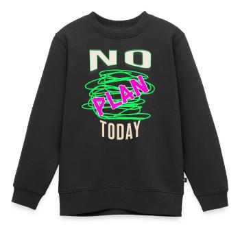 aujourd’hui pas de plan aucune idée désemparée au hasard - Sweat Premium enfant bio - noir - Devant - AI Model Kid Female (0cm)