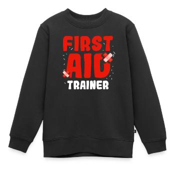 Erste Hilfe Ausbilder Sofortmaßnahmen Kurs Lehrer - Kinder Premium Organic Sweatshirt - Schwarz - Vorne - AI Model Kid Female (0cm)