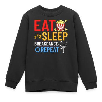 Breakdance Musik Breaking BBoy Bgirl - Kinder Premium Organic Sweatshirt - Schwarz - Vorne - AI Model Kid Female (0cm)