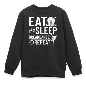 Breakdance Musik Breaking BBoy Bgirl - Kinder Premium Organic Sweatshirt - Schwarz - Vorne - AI Model Kid Female (0cm)
