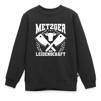 Fleischer Metzger - Kinder Premium Organic Sweatshirt - Schwarz - Vorne - AI Model Kid Female (0cm)