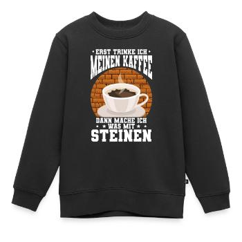 Maurer - Kinder Premium Organic Sweatshirt - Schwarz - Vorne - AI Model Kid Female (0cm)