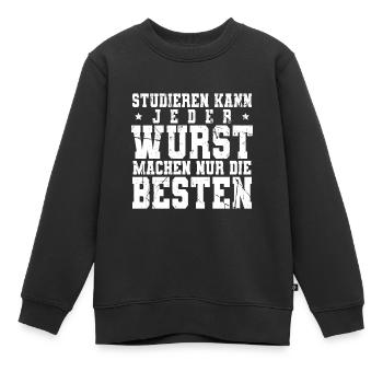 Fleischer Metzger - Kinder Premium Organic Sweatshirt - Schwarz - Vorne - AI Model Kid Female (0cm)