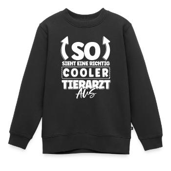 Tierarzt - Kinder Premium Organic Sweatshirt - Schwarz - Vorne - AI Model Kid Female (0cm)