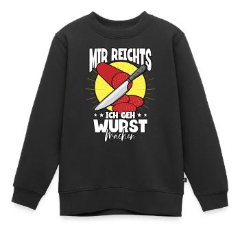 Fleischer Metzger - Kinder Premium Organic Sweatshirt - Schwarz - Vorne - AI Model Kid Female (0cm)
