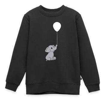 Süsses Elefanten-Baby - Kinder Premium Organic Sweatshirt - Schwarz - Vorne - AI Model Kid Female (0cm)
