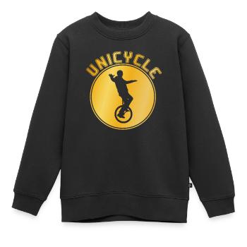 Einrad fahren - Kinder Premium Organic Sweatshirt - Schwarz - Vorne - AI Model Kid Female (0cm)