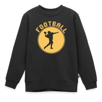football - Kinder Premium Organic Sweatshirt - Schwarz - Vorne - AI Model Kid Female (0cm)