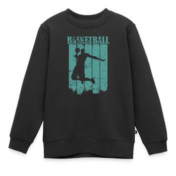 Basketball Ballsport Amerika Teamsport - Kinder Premium Organic Sweatshirt - Schwarz - Vorne - AI Model Kid Female (0cm)