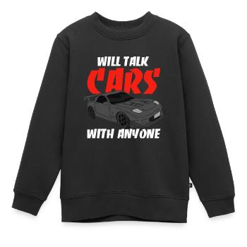 Sportauto PS Tournevis de voiture - Sweat Premium enfant bio - noir - Devant - AI Model Kid Female (0cm)