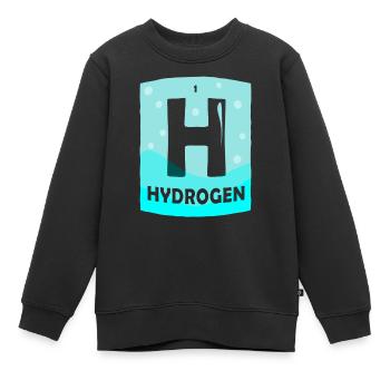Wasserstoff Energie Hydrogen Element - Kinder Premium Organic Sweatshirt - Schwarz - Vorne - AI Model Kid Female (0cm)