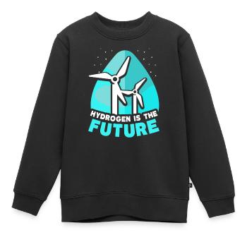 Wasserstoff Ist Die Zukunft Element Hydrogen - Kinder Premium Organic Sweatshirt - Schwarz - Vorne - AI Model Kid Female (0cm)