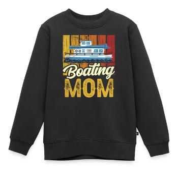 Boating Mother Yacht Boating BoatIng Boat - Kids Premium Organic Sweatshirt - black - Front - AI Model Kid Female (0cm)