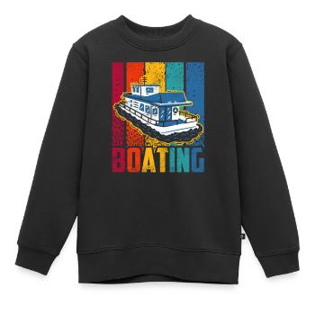 Boating Sailboat Boat Boat Yacht - Kids Premium Organic Sweatshirt - black - Front - AI Model Kid Female (0cm)