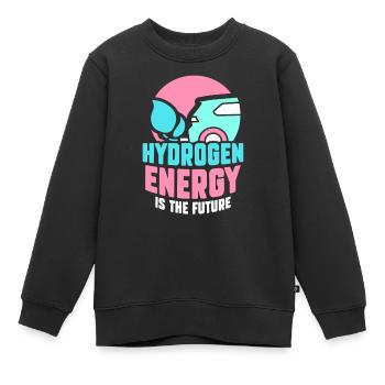 Energie Aus Wasserstoff Ist Die Zukunft Hydrogen - Kinder Premium Organic Sweatshirt - Schwarz - Vorne - AI Model Kid Female (0cm)