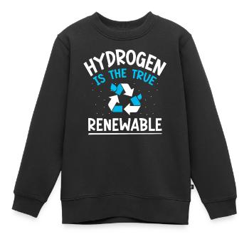 Wasserstoff Ist Die Wahre Erneuerbare Energie - Kinder Premium Organic Sweatshirt - Schwarz - Vorne - AI Model Kid Female (0cm)