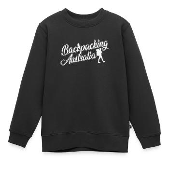 Backbacking Australia Erlebnis Reise - Kinder Premium Organic Sweatshirt - Schwarz - Vorne - AI Model Kid Female (0cm)