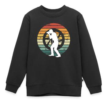 Kameramann Retro vintage - Kinder Premium Organic Sweatshirt - Schwarz - Vorne - AI Model Kid Female (0cm)