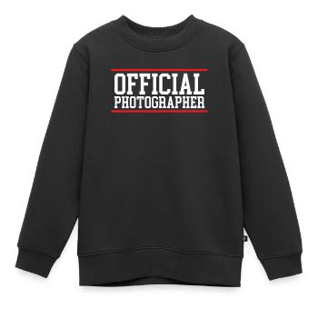 Offizieller Fotograf - Kinder Premium Organic Sweatshirt - Schwarz - Vorne - AI Model Kid Female (0cm)