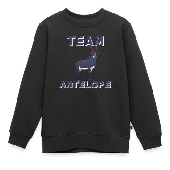 Team Antilope - Kinder Premium Organic Sweatshirt - Schwarz - Vorne - AI Model Kid Female (0cm)