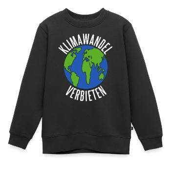 Klimawandel Umweltschutz Klimaschutz - Kinder Premium Organic Sweatshirt - Schwarz - Vorne - AI Model Kid Female (0cm)