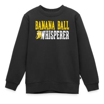 Banana Ball Python Flüsterer - Kinder Premium Organic Sweatshirt - Schwarz - Vorne - AI Model Kid Female (0cm)