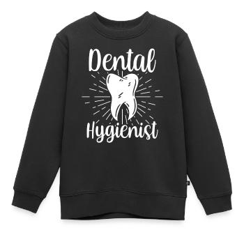 Hygiénistes dentaires Dentiste Équipe d’hygiène dentaire - Sweat Premium enfant bio - noir - Devant - AI Model Kid Female (0cm)