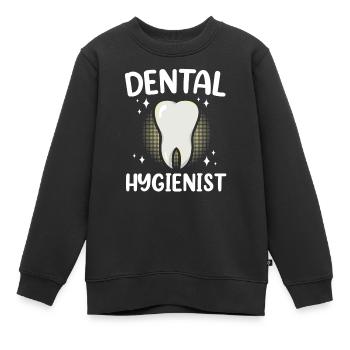 Équipe d’hygiénistes dentaires Dentiste Hygiène dentaire - Sweat Premium enfant bio - noir - Devant - AI Model Kid Female (0cm)
