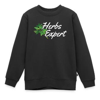 Herb Expert Herb Herb Garden - Sweat Premium enfant bio - noir - Devant - AI Model Kid Female (0cm)