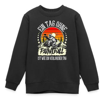 Paintball - Kinder Premium Organic Sweatshirt - Schwarz - Vorne - AI Model Kid Female (0cm)