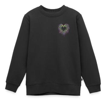 Lavendel I Team Braut Blumenkranz Hochzeit Boho - Kinder Premium Organic Sweatshirt - Schwarz - Vorne - AI Model Kid Female (0cm)