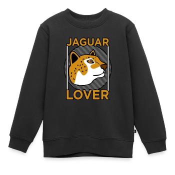 Jaguar - Kinder Premium Organic Sweatshirt - Schwarz - Vorne - AI Model Kid Female (0cm)