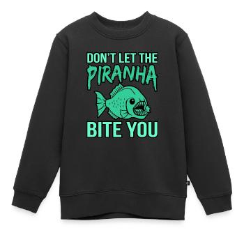 Piranha - Kinder Premium Organic Sweatshirt - Schwarz - Vorne - AI Model Kid Female (0cm)