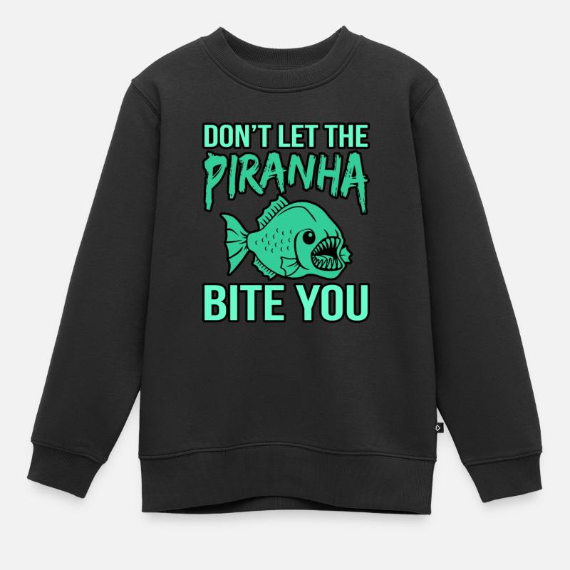 Piranha - Kinder Premium Organic Sweatshirt - Schwarz