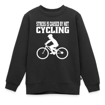 Fahrrad Radfahren Fahrradtour Mountainbike Radeln - Kinder Premium Organic Sweatshirt - Schwarz - Vorne - AI Model Kid Female (0cm)