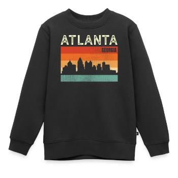 Atlanta Géorgie - Sweat Premium enfant bio - noir - Devant - AI Model Kid Female (0cm)