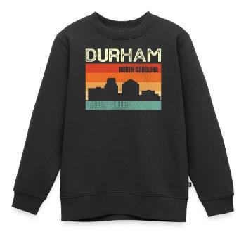 Durham Caroline du Nord - Sweat Premium enfant bio - noir - Devant - AI Model Kid Female (0cm)