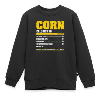 Maïs Information nutritionnelle Thanksgiving Pyjama familial - Sweat Premium enfant bio - noir - Devant - AI Model Kid Female (0cm)