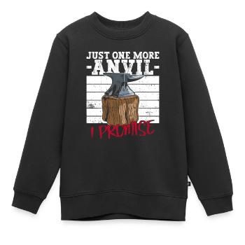 Nur noch ein Amboss, versprochen - Schmied - Kinder Premium Organic Sweatshirt - Schwarz - Vorne - AI Model Kid Female (0cm)