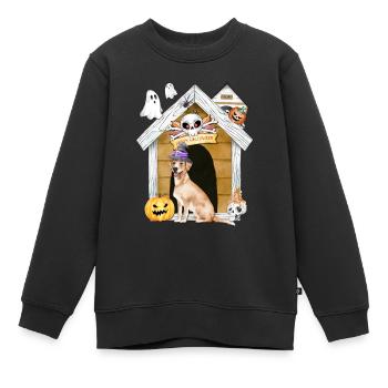 Halloween Labrador Retriever Dog Witch - Kids Premium Organic Sweatshirt - black - Front - AI Model Kid Female (0cm)