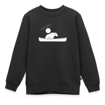 Kayak Wasser Paddelboot Wassersport Kanu - Kinder Premium Organic Sweatshirt - Schwarz - Vorne - AI Model Kid Female (0cm)