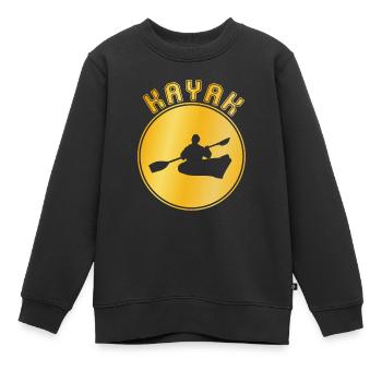Canoe - Kids Premium Organic Sweatshirt - black - Front - AI Model Kid Female (0cm)